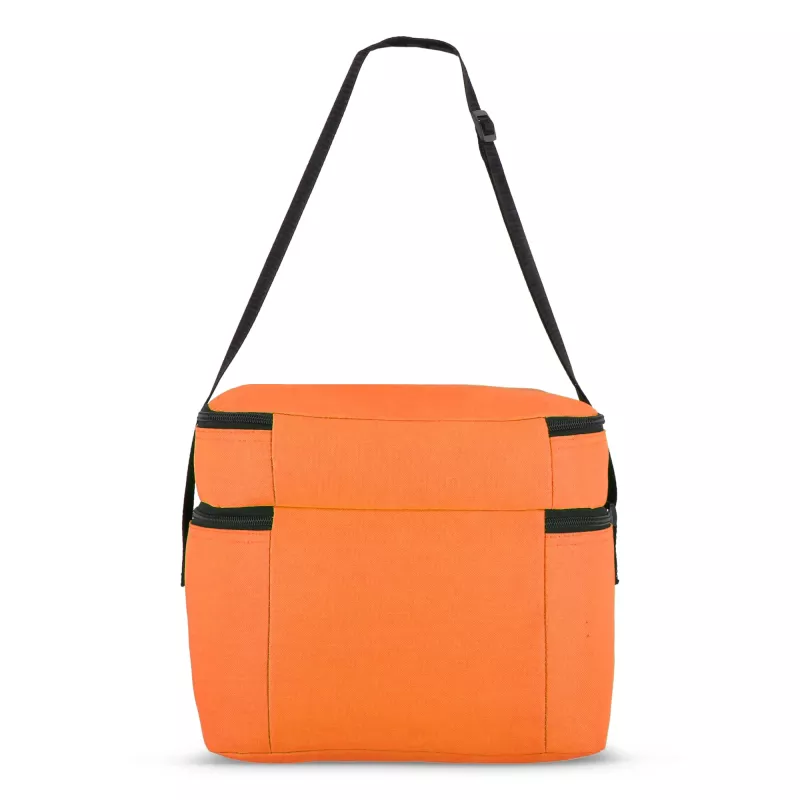R-PET 600D Dwukomorowa torba chłodząca 30 x 20 x 25 cm 12L - pomarańczowy (LT95393-N0026)