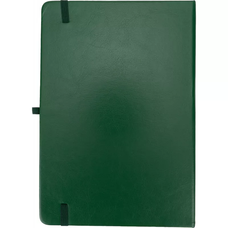 Notatnik A5 w linie z PU z recyklingu CLEO - ciemnozielony (2374899)