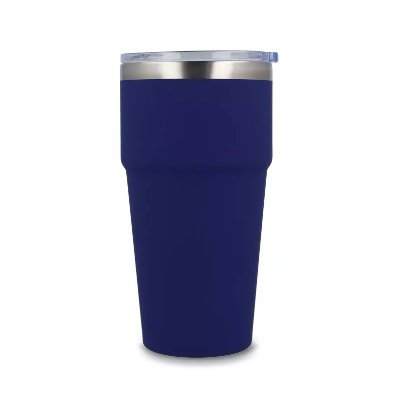 T-ceramiczny kubek do samochodu o miękkim dotyku 500ml - ciemnoniebieski (LT98729-N0010)