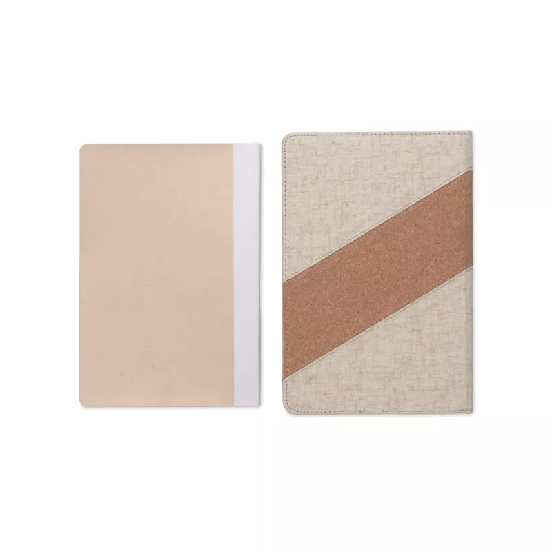 Notes A5 z ładowarką 15W 64 kartki w linię CORTONA - Bezowy (MO2734-13)