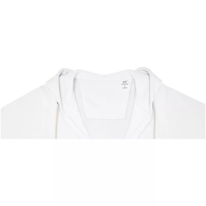 Damska bluza z kapturemTheron  z zamkiem błyskawicznym - Biały (38230-WHITE)