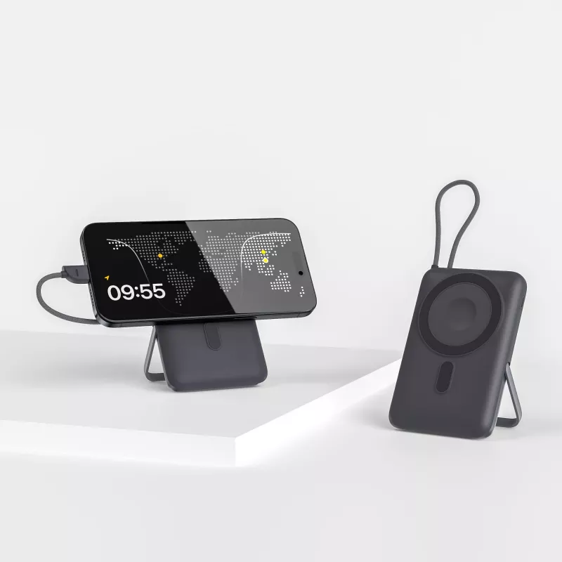 Powerbank Nova Wireless kompatybilny z MagSafe i Apple Watch 10000 mAh - ciemnoszary (LT95517-N0060)