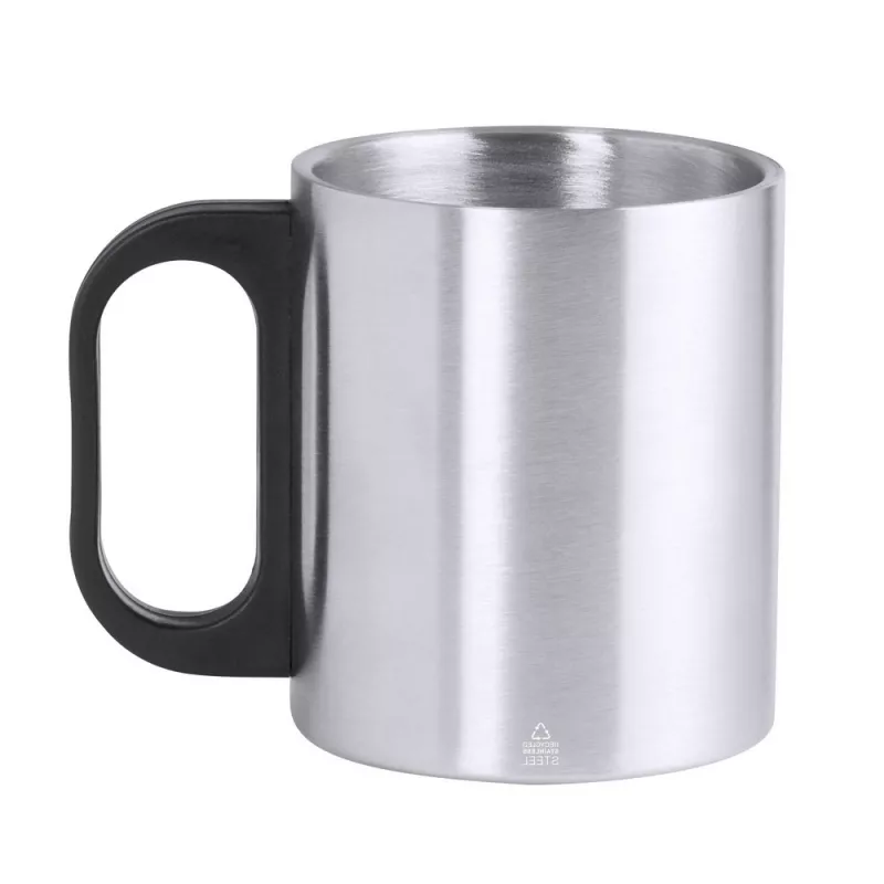 Kubek ze stali nierdzewnej z recyklingu 300 ml - srebrny (V2080-32)