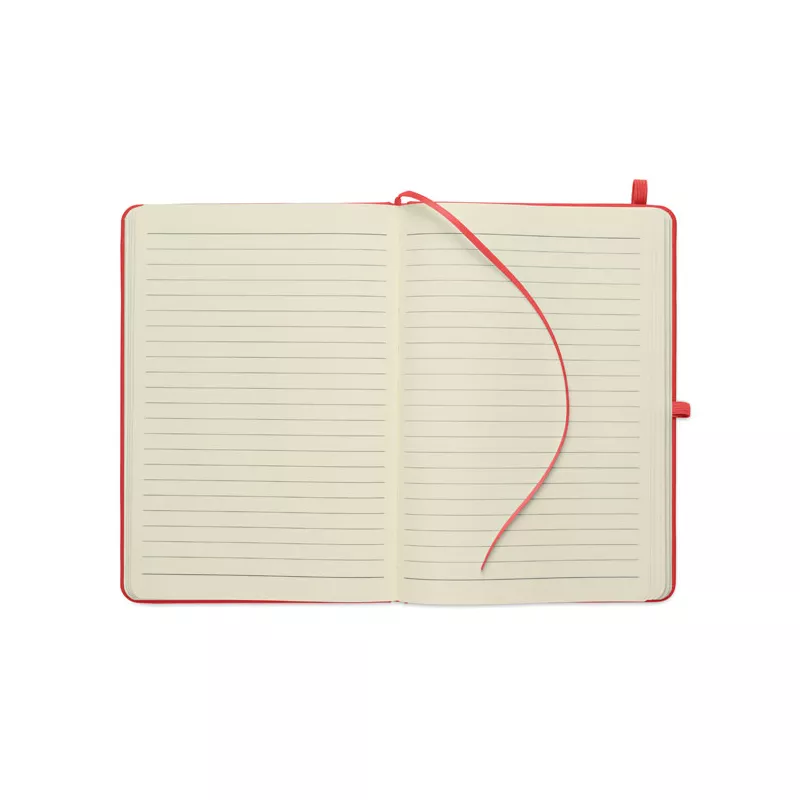 Notes A5 w okładce z PU 96 kartek w linię ARCOLOOP - Czerwony (MO3124-05)
