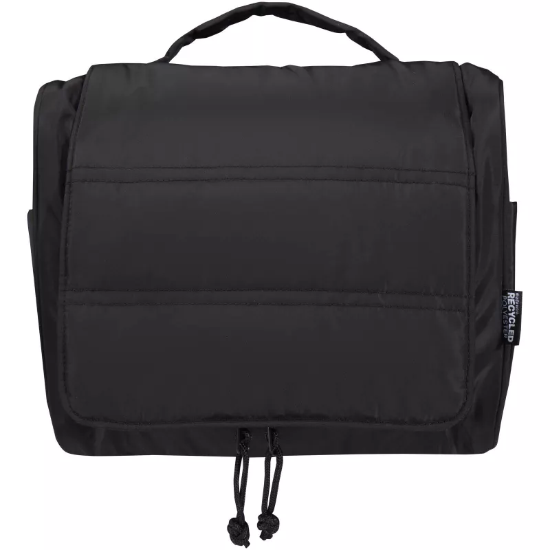 Puffer kosmetyczka na pasku o pojemności 8 l z recyklingu z certyfikatem GRS - Czarny (13011790)