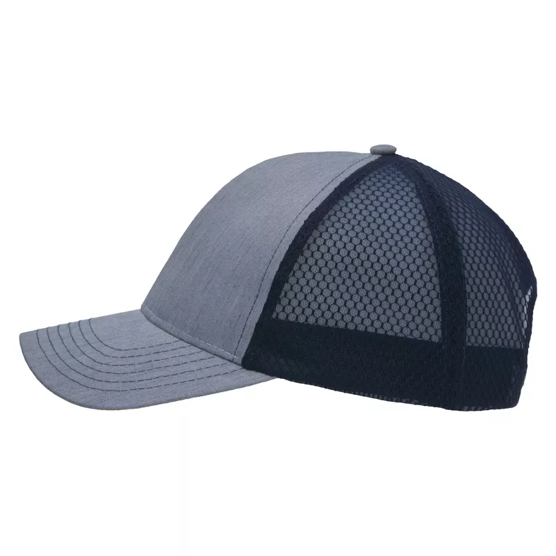 Czapka z daszkiem truckerka bawełniano-poliestrowa 190 g/m² #3971 - szaro-granatowa (HW-3971-GREY/NAVY)