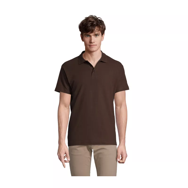 Koszulka polo męska piqué 210 g/m² Sol's SPRING II - Chocolate (S11362-CH)