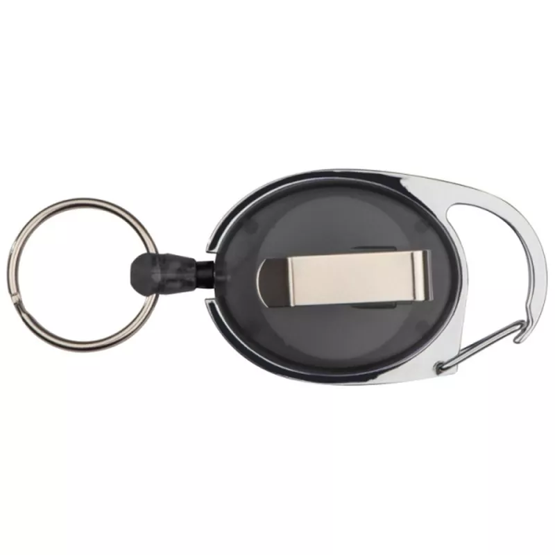 Brelok z karabińczykiem i zwijaną linką EMPLOYEE - czarny (117103)