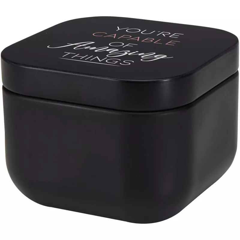 Tindra kwadratowa świeca w puszce o zapachu wanilii - Czarny (12635290)