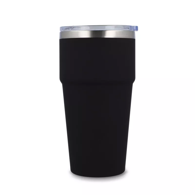 T-ceramiczny kubek do samochodu o miękkim dotyku 500ml - czarny (LT98729-N0002)