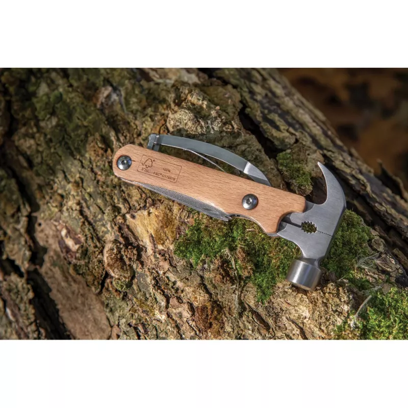 Drewniane narzędzie wielofunkcyjne "młotek" - brązowy (P221.209)