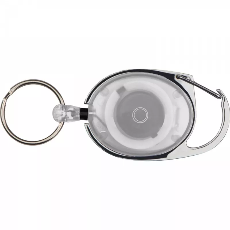 Brelok z karabińczykiem i zwijaną linką DIANA - biały (9117106)