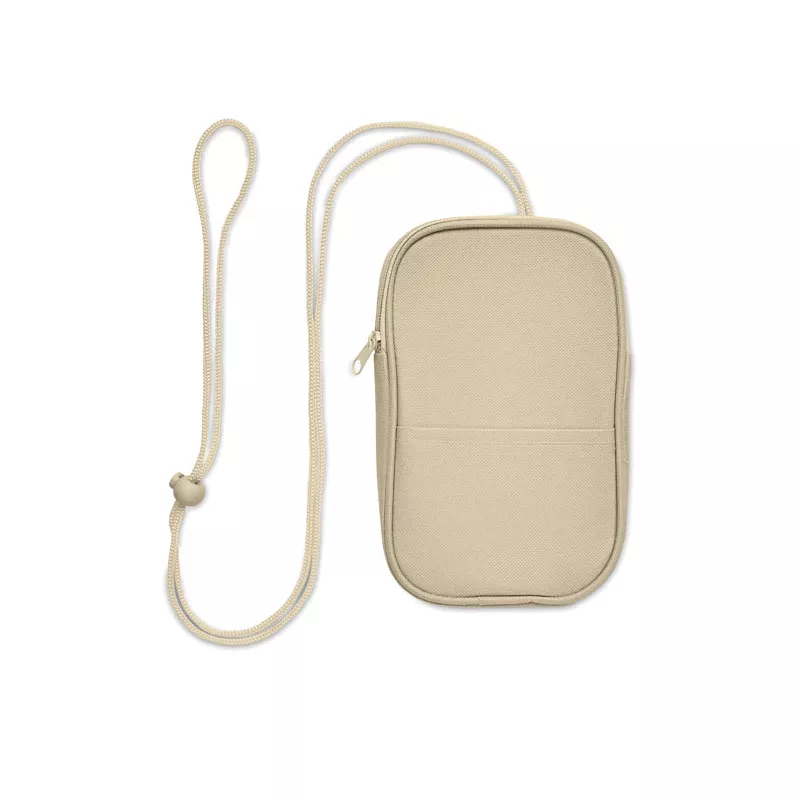 Saszetka podróżna RPET 600D na sznurku KOROVIN POUCH - Bezowy (MO2675-13)