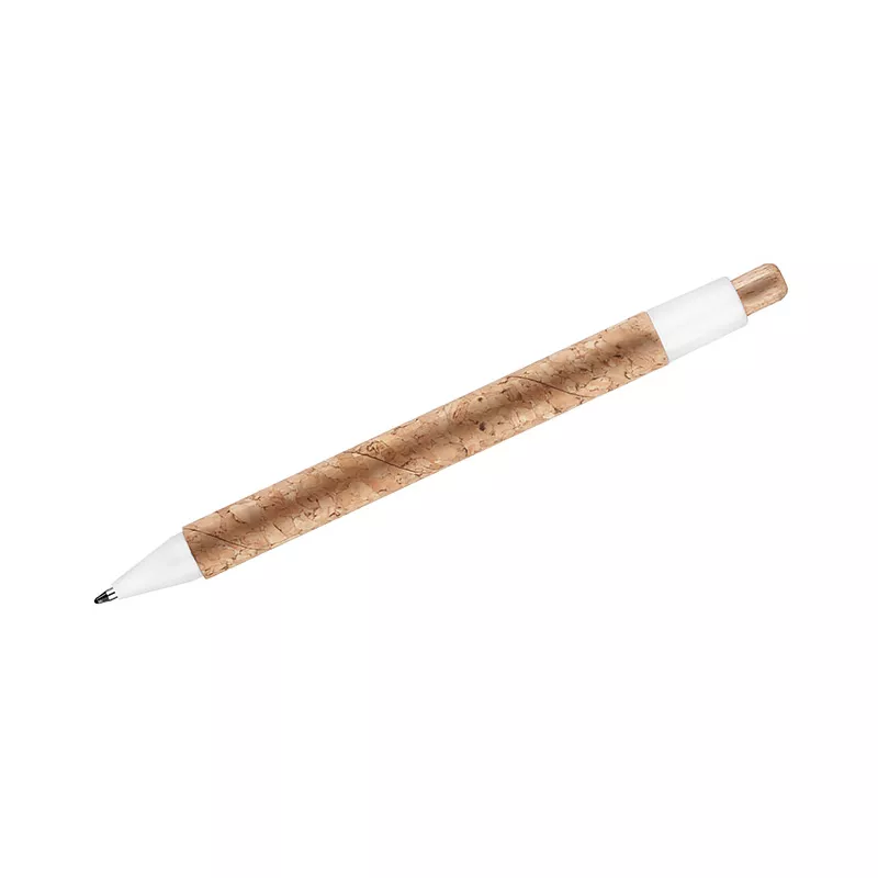 Długopis z naturalnego korka KORTE - biały (19632-01)