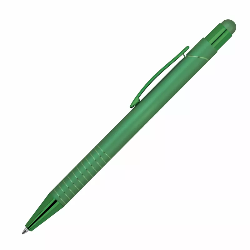 Długopis aluminiowy z touch-pen ANGELO - zielony (1541309)