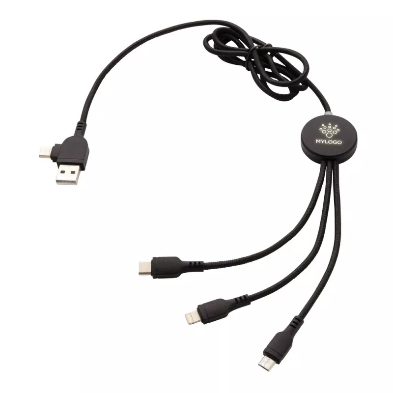Kabel do ładowania z podświetleniem logotypu - czarny (P302.391)