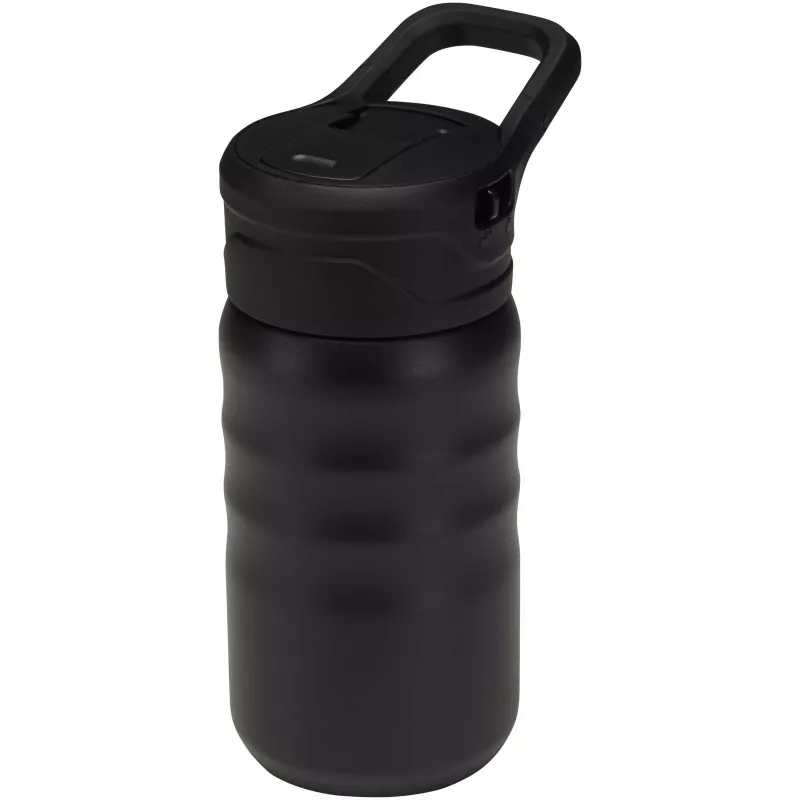Bidon sportowy Knox o pojemności 350 ml, wykonana ze stali nierdzewnej z podwójnymi ściankami i materiału pochodzącego z recy - Czarny (10095290)