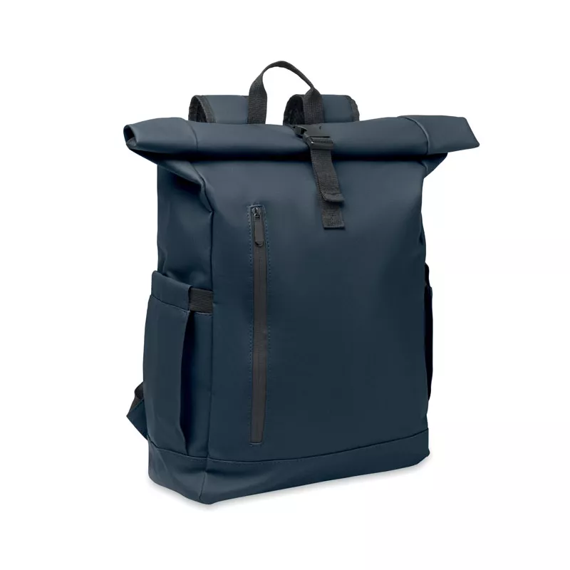 Plecak rolltop na laptop RPET 600D BANGKOK ROLL - Niebieski (MO2643-04)