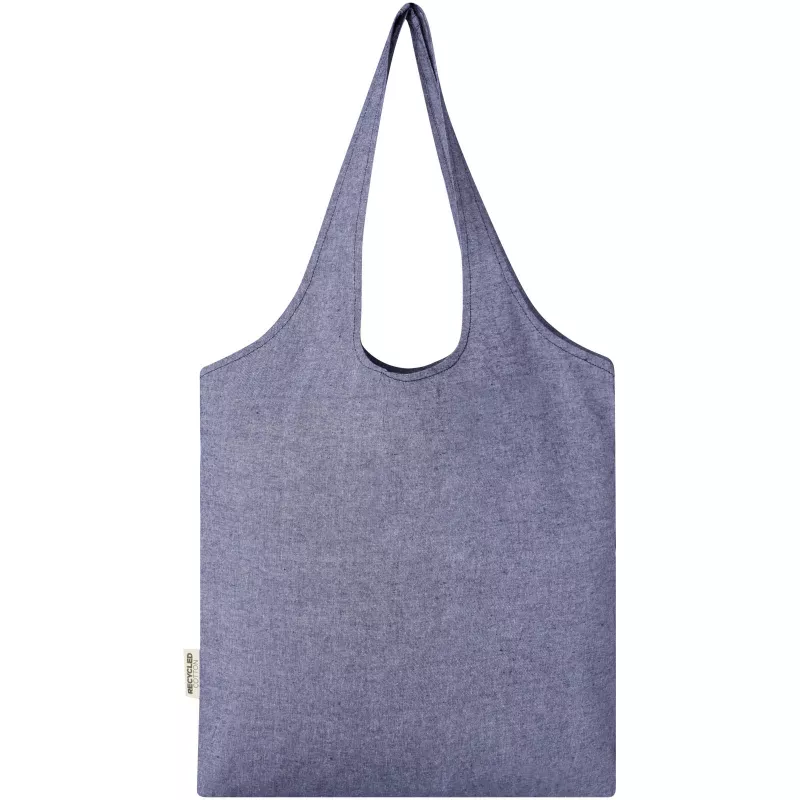 Pheebs modna torba na zakupy o pojemności 7 l z bawełny z recyklingu o gramaturze 150 g/m² - Niebieski melanż (12064150)