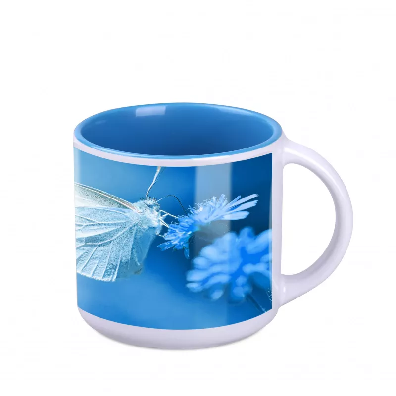 Kubek reklamowy Modern Art Solid (390 ml) - biało-jasnoniebieski (M/569-BIAŁO-JASNONIEBIESKI)