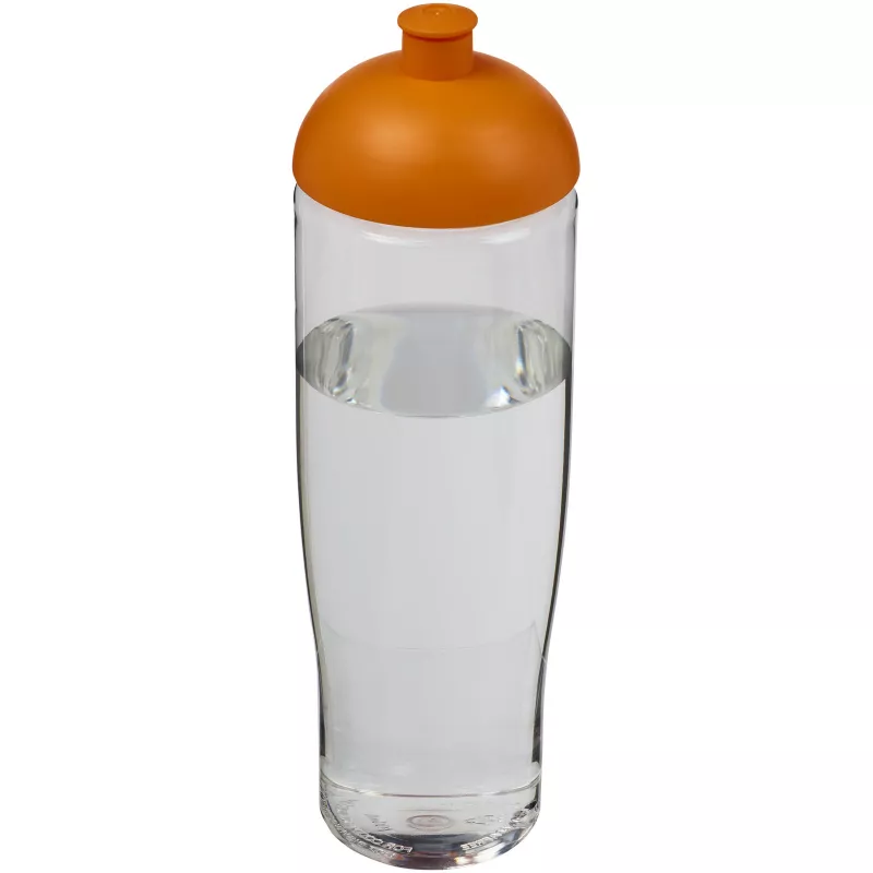 Bidon H2O Tempo® o pojemności 700 ml z wypukłym wieczkiem - Pomarańczowy-Przezroczysty (21004207)