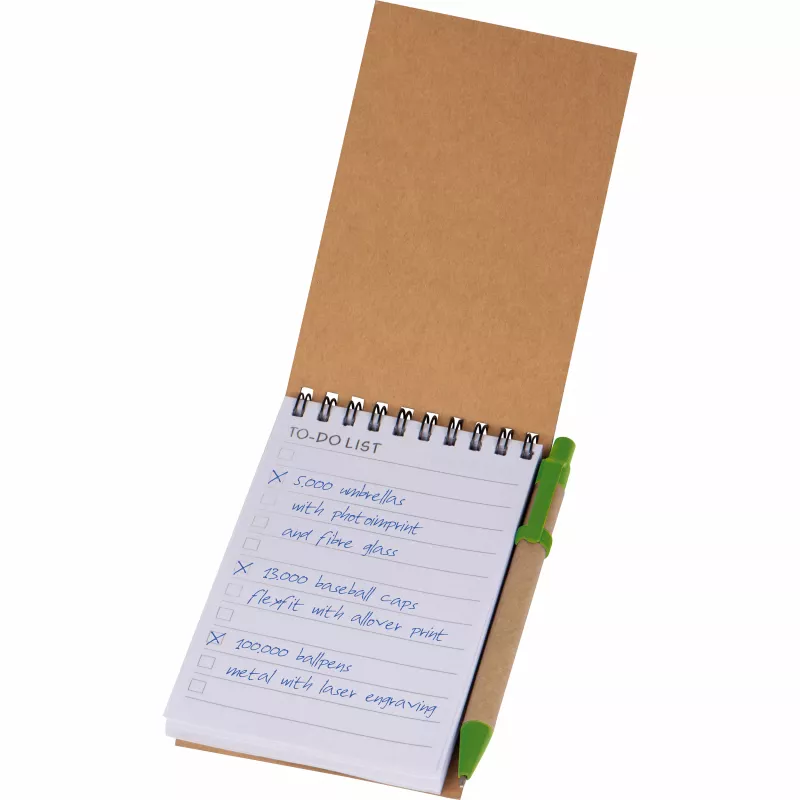 Notatnik z długopisem - zielony (2049709)