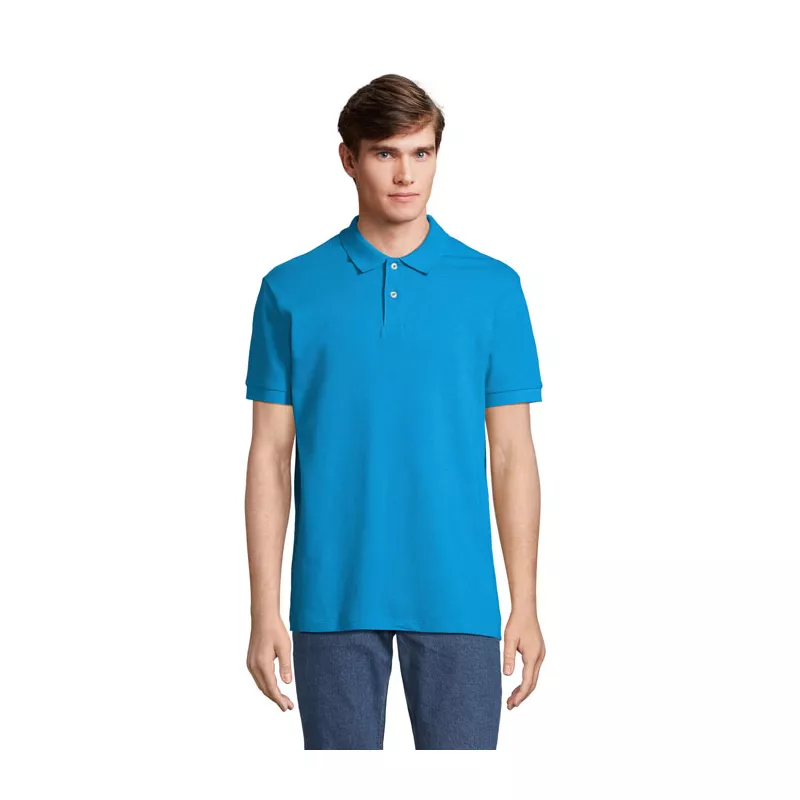 Koszulka polo męska z czesanej bawełny Sol's PACIFIC - Aqua (S04439-AQ)