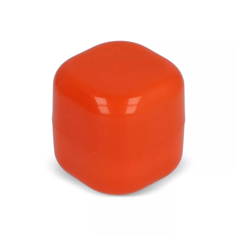 Sześcienny balsam do ust z recyklingu ABS - pomarańczowy (LT90484-N0026)