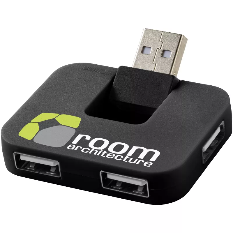 Rozdzielacz USB Gaia 4-portowy - Czarny (12359800)