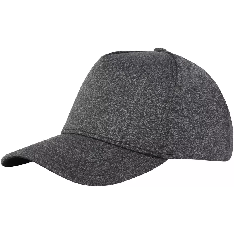 Manu 5-panelowa elastyczna czapka z daszkiem - Ciemnografitowy (38682840)