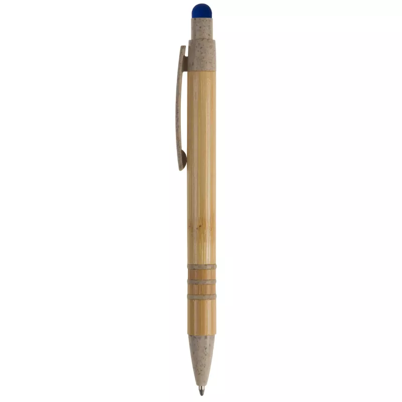 Długopis bambusowo-słomkowy Stylus - beżowo / niebieski (LT87282-N5511)