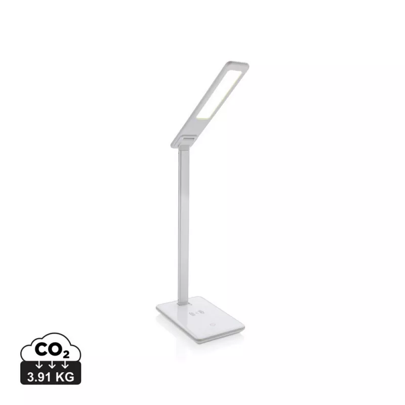 Lampka na biurko, ładowarka bezprzewodowa 5W - biały (P308.783)