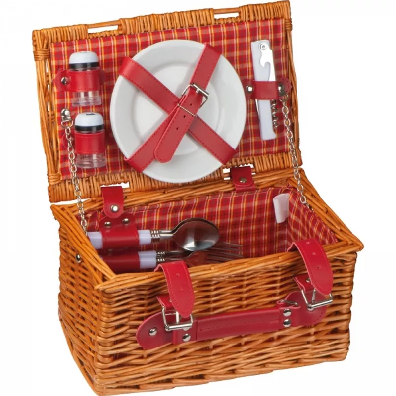 Kosz piknikowy dla 2 osób SHARON - brązowy (6085601)