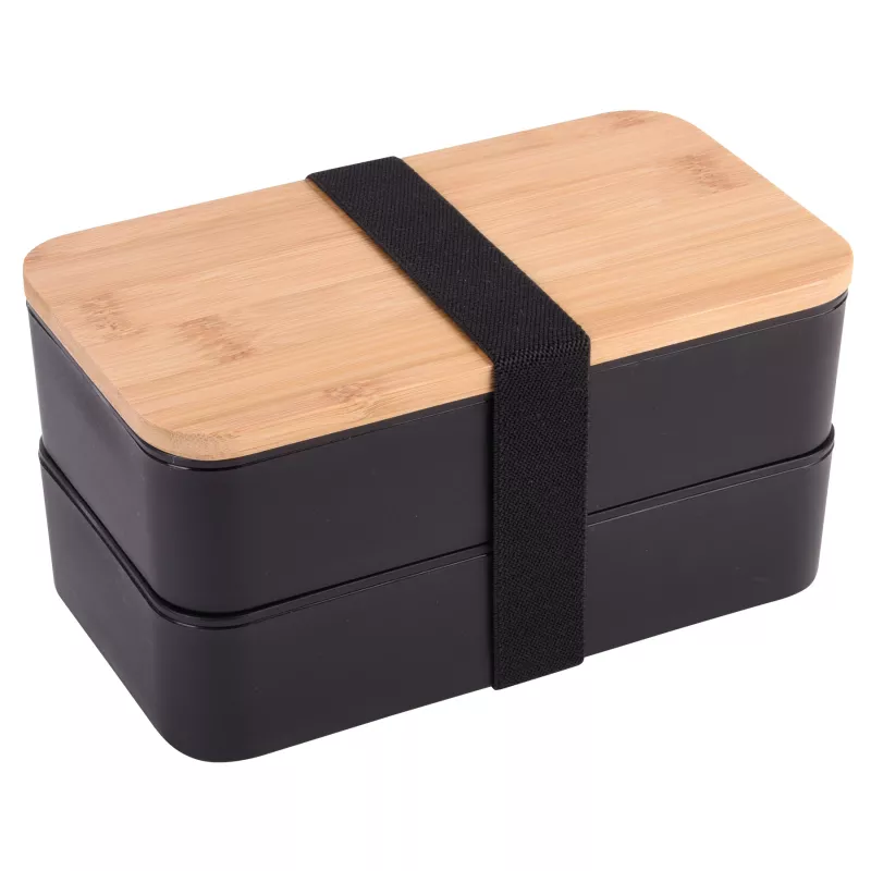 Lunch box DOUBLE LEVEL - czarny (56-0306055)