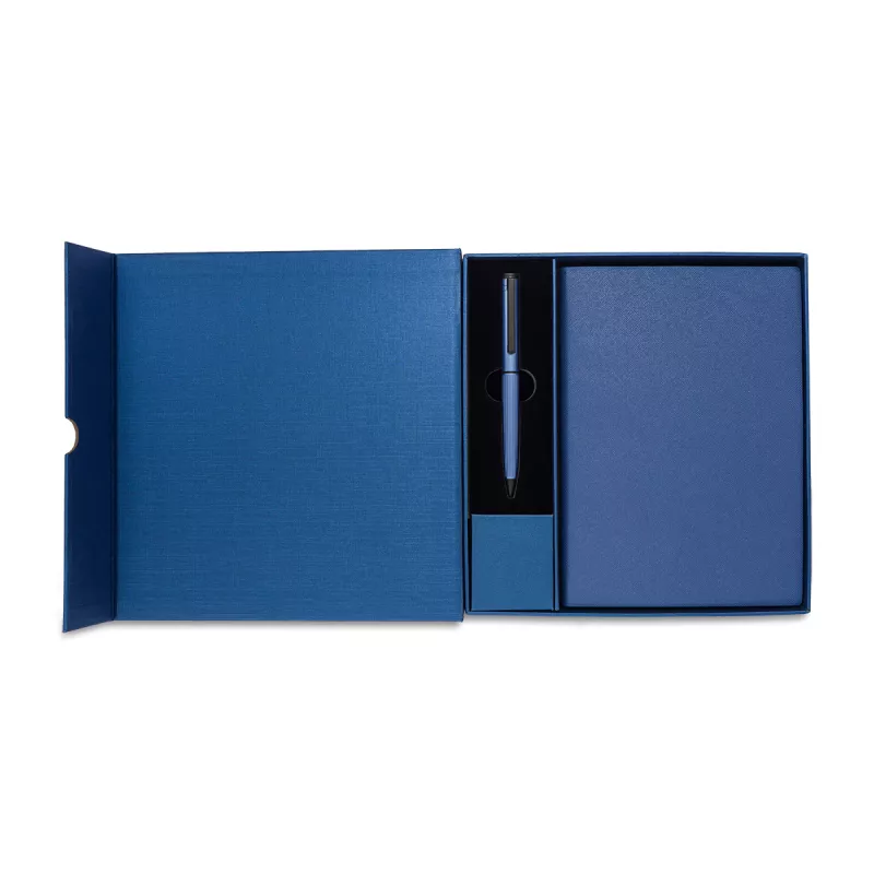 Zestaw upominkowy notes z długopisem Solene - niebieski (R02343.04)
