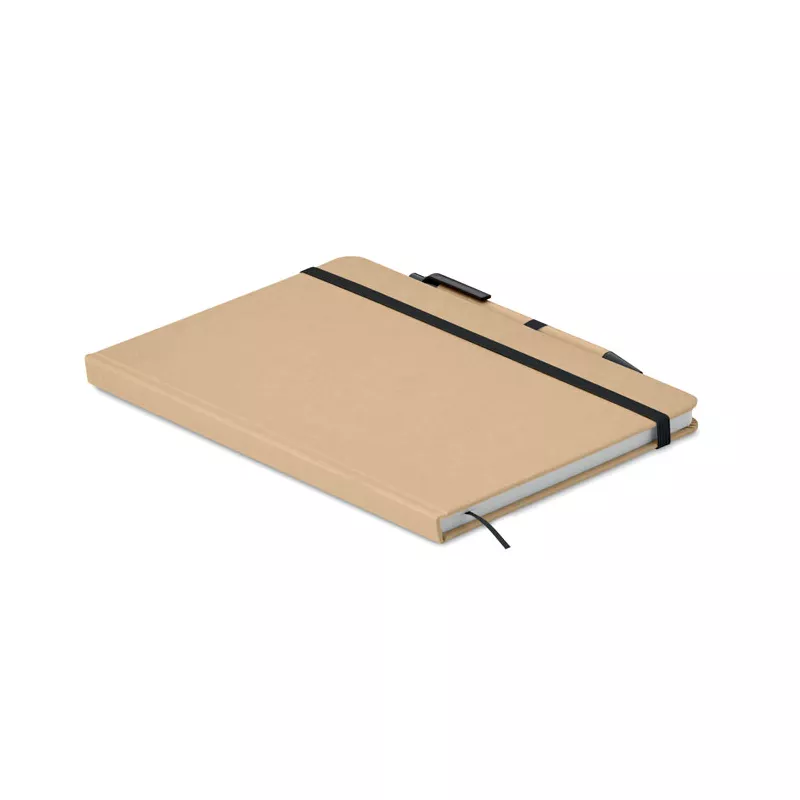 Notes A5 w okładce z kartonu 80 kartek w linię CARATIL - Czarny (MO2396-03)