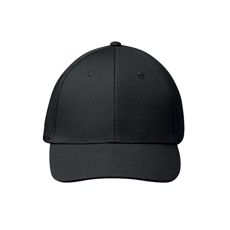 Czapka z daszkiem 6-panelowa 280 g/m² BAHAMAS - Czarny (MO2347-03)