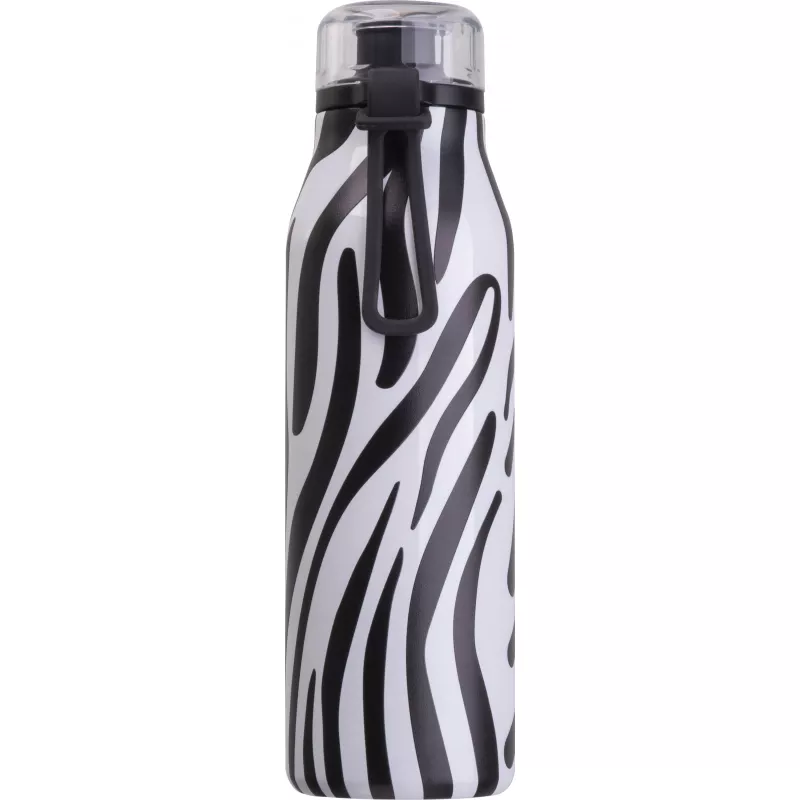 Butelka termiczna stalowa z recyklingu GRAND HAVEN MoLu 640 ml - czarny (534903)