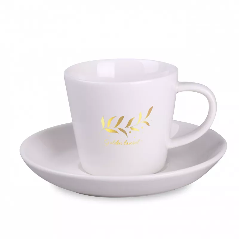 Filiżanka porcelanowa ze spodkiem Victor Bianco Set 210 ml - biały (C/255/210ml-BIAŁY)