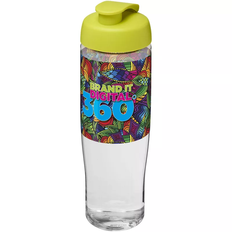 Bidon H2O Tempo® o pojemności 700 ml z wieczkiem zaciskowym - Limonka-Przezroczysty (21004004)