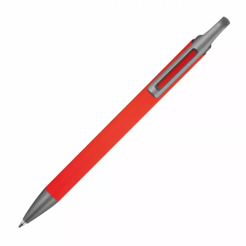 Długopis aluminiowy z recyklingu półżelowy KAROLINE - czerwony (1444005)