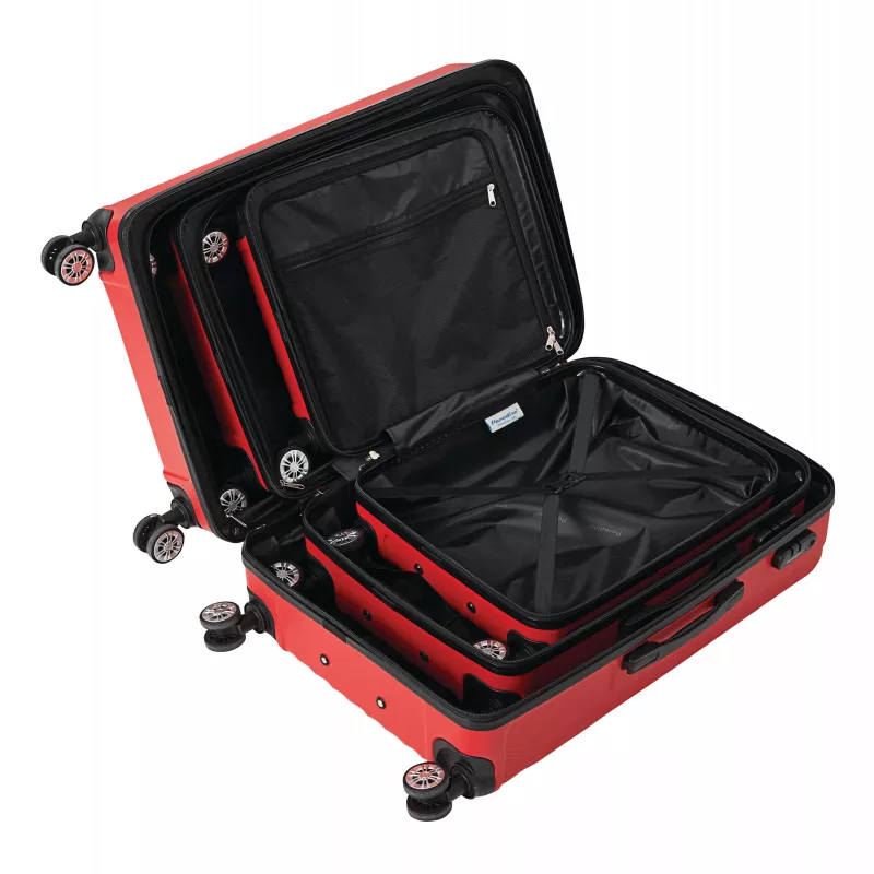 Zestaw walizek - czerwony (56-2220003)