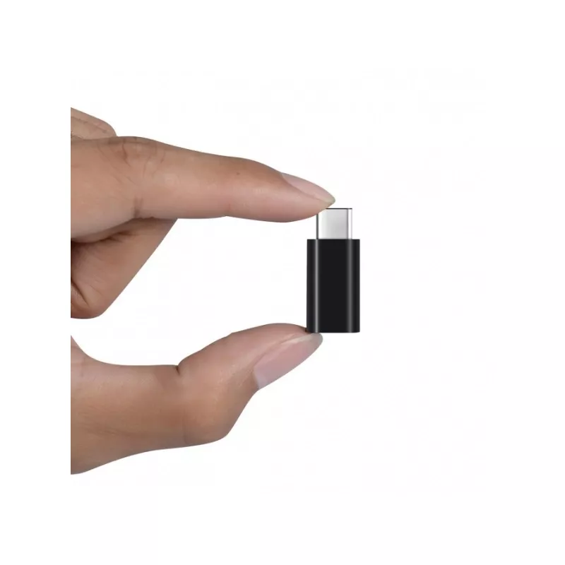 Adapter USB TYP-C/micro USB - czarny (EG 021303)