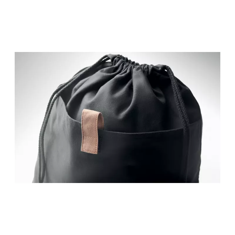 Worek z bawełny z recyklingu 220 g/m² PANDA BAG - Czarny (MO6550-03)