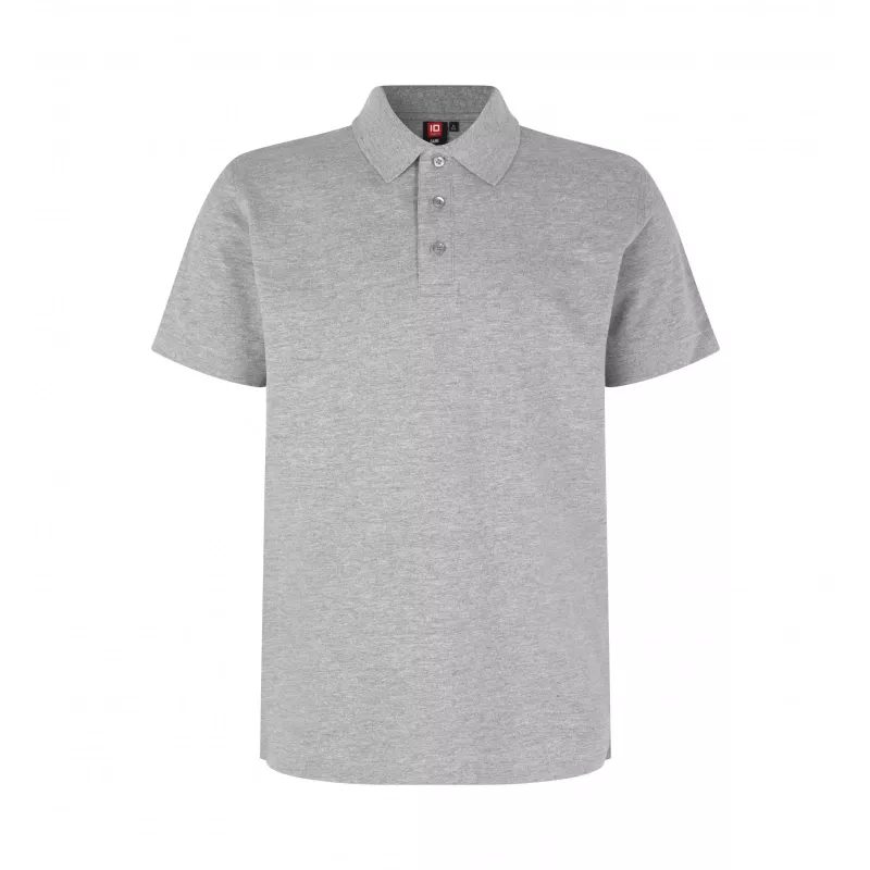 Koszulka bawełniana 210 g/m² ID Polo/stretch 0525 - Grey Melange (0525-GREY MELANGE)