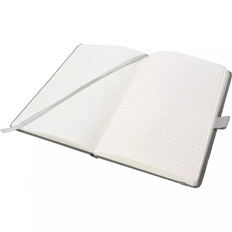 Notatnik A5 w kropki z papieru z recyklingu AGNESE - szary (2179907)