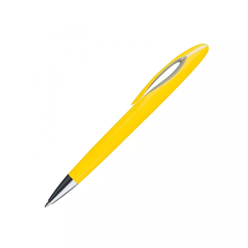 Długopis plastikowy z obrotowym mechanizmem FAIRFIELD - żółty (353908)