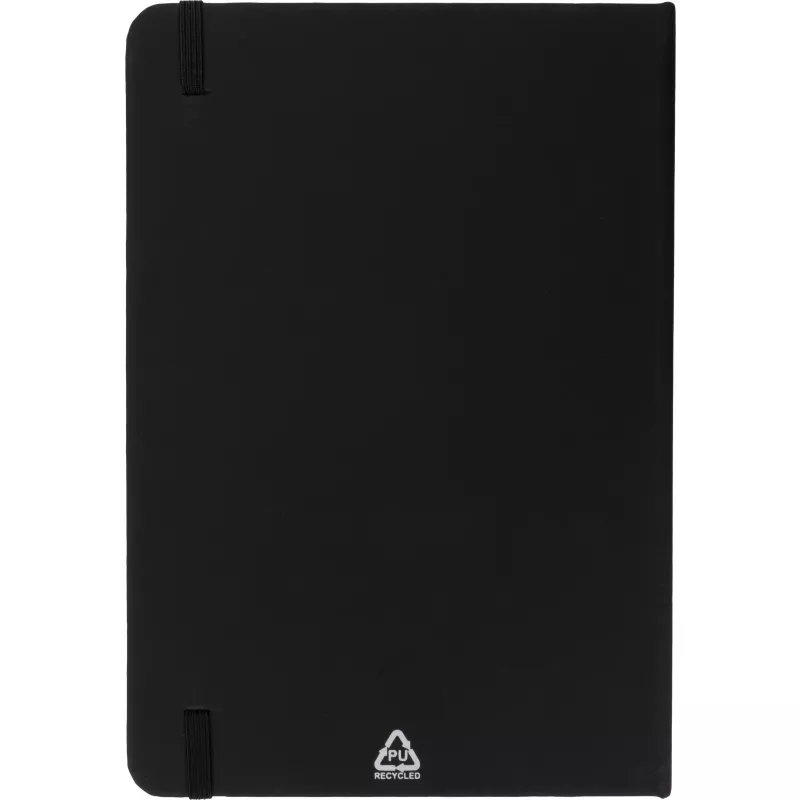 Notatnik A5 w linie z materiałów z recyklingu DOMINIK - czarny (2526103)