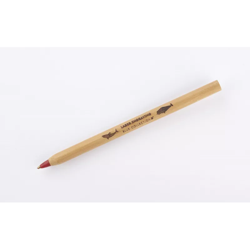 Długopis bambusowy LASS - czerwony (19660-04)