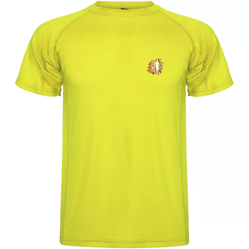 Montecarlo sportowa koszulka dziecięca z krótkim rękawem - Fluor Yellow (K0425-FLYELLOW)